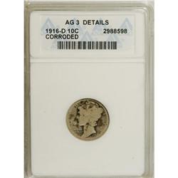 1916-D 10C AG3 ANACS