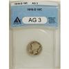 Image 1 : 1916-D 10C AG3 ANACS