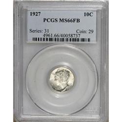 1927 10C Full Bands MS66 PCGS