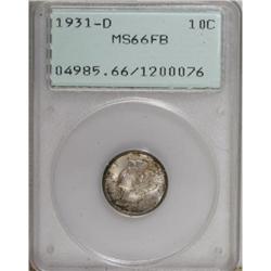 1931-D 10C Full Bands MS66 PCGS
