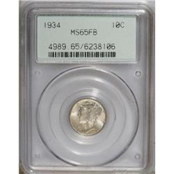 1934 10C Full Bands MS65 PCGS