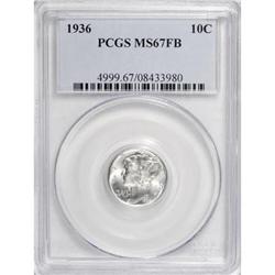 1936 10C Full Bands MS67 PCGS