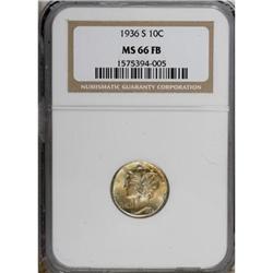 1936-S 10C Full Bands MS66 NGC