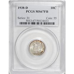 1938-D 10C Full Bands MS67 PCGS