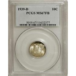 1939-D 10C Full Bands MS67 PCGS