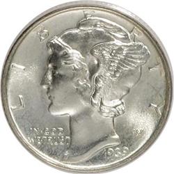 1939-D 10C Full Bands MS67 PCGS