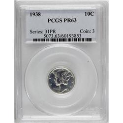 1938 10C PR63 PCGS