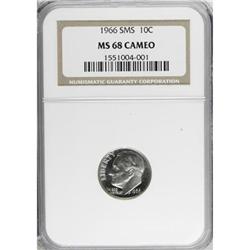 1966 10C SMS Cameo MS68 NGC