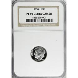 1957 10C Deep Cameo PR69 NGC