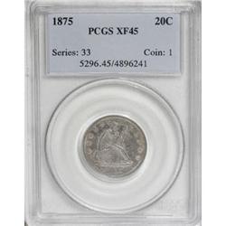 1875 20C XF45 PCGS