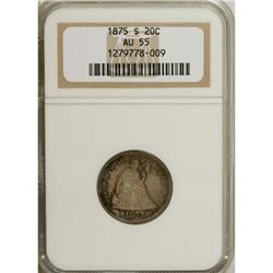 1875-S 20C AU55 NGC