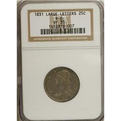 1831 25C Small Letters VF35 NGC