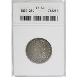 1834 25C XF40 ANACS