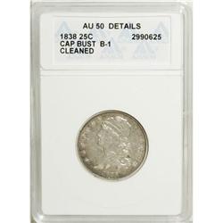 1838 25C AU50 ANACS
