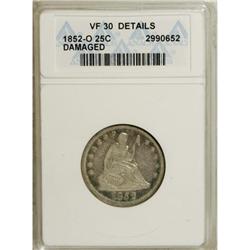 1852-O 25C VF30 ANACS
