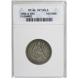 1855-S 25C Arrows XF40 ANACS