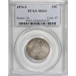 1876-S 25C MS63 PCGS