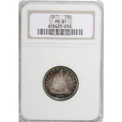 1877 25C MS61 NGC