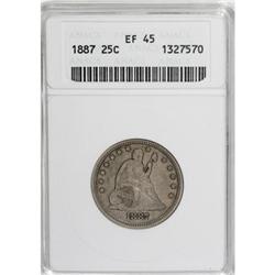 1887 25C XF45 ANACS