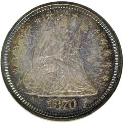 1870 25C PR64 NGC