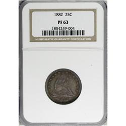 1882 25C PR63 NGC