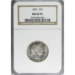 1892 25C MS65 NGC