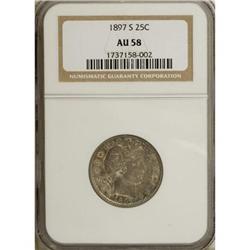1897-S 25C AU58 NGC