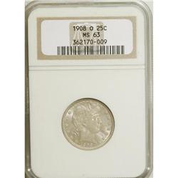 1908-O 25C MS63 NGC