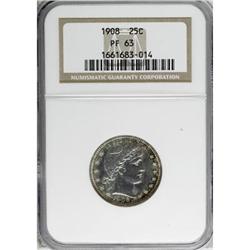 1908 25C PR63 NGC