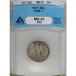 1917 25C Type One Full Head MS61 ANACS