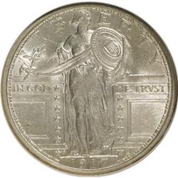 1917-S 25C Type One Full Head MS62 NGC