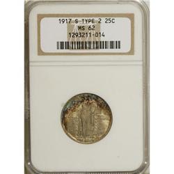 1917-S 25C Type Two MS62 NGC