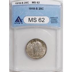 1918-S 25C MS62 ANACS