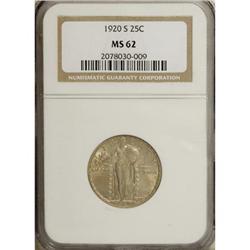 1920-S 25C MS62 NGC