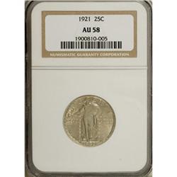 1921 25C AU58 NGC