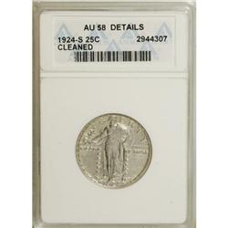 1924-S 25C AU58 ANACS