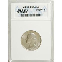 1932-S 25C MS60 ANACS