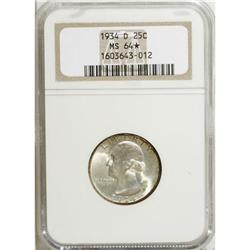 1934-D 25C Medium Motto MS64 NGC