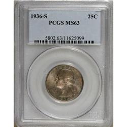 1936-S 25C MS63 PCGS