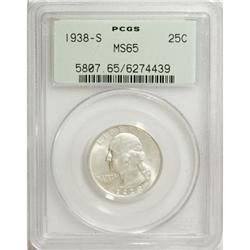 1938-S 25C MS65 PCGS