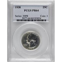1938 25C PR64 PCGS