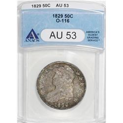 1829 50C AU53 ANACS