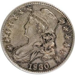 1830 50C Small 0 AU55 PCGS