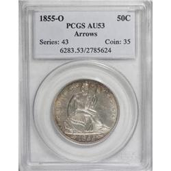 1855-O 50C Arrows AU53 PCGS