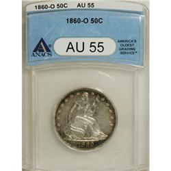 1860-O 50C AU55 ANACS