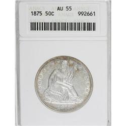 1875 50C AU55 ANACS