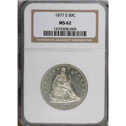 1877-S 50C MS62 NGC