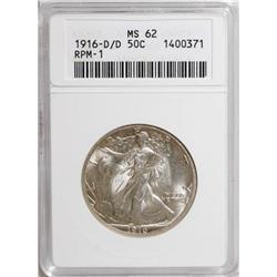 1916-D 50C MS62 ANACS