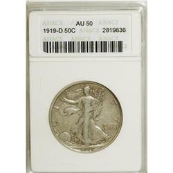1919-D 50C AU50 ANACS