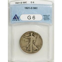 1921-D 50C G6 ANACS